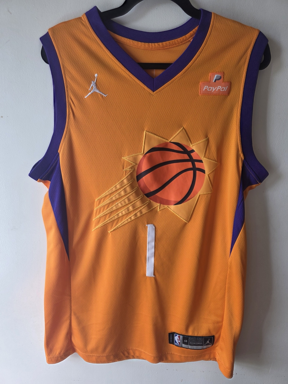 Phoenix Suns Devin Booker #1 Jersey – Jordan Swingman – Size 48 (L) Big Sun Logo